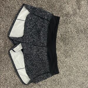 lululemon athletica Black and White Patterned Shorts